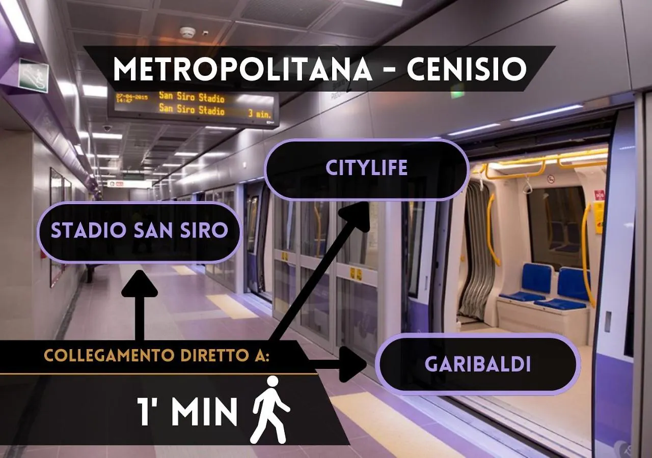 Sempione-Citylife, Suite Elegante - Metro M5 Ad 1 Minuto Milan Apartment